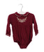 A Burgundy Long Sleeve Bodysuits from Mamas & Papas in size 3-6M for girl. (Front View)