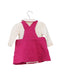 A Ivory Overall Sets from Mides in size 0-3M for girl. (Back View)
