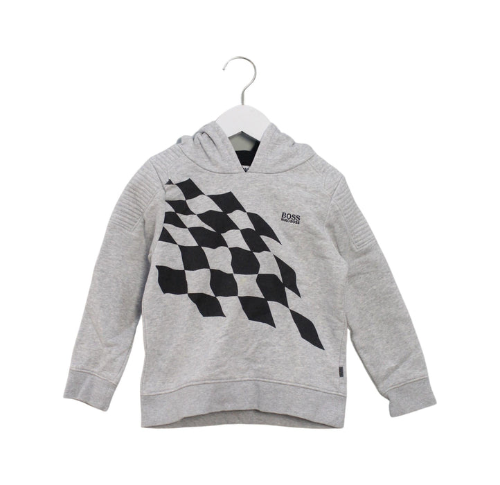 A Grey Sweatshirts from Boss in size 6T for boy. (Front View)