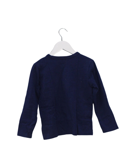 A Navy Long Sleeve Tops from Little Marc Jacobs in size 6T for girl. (Back View)