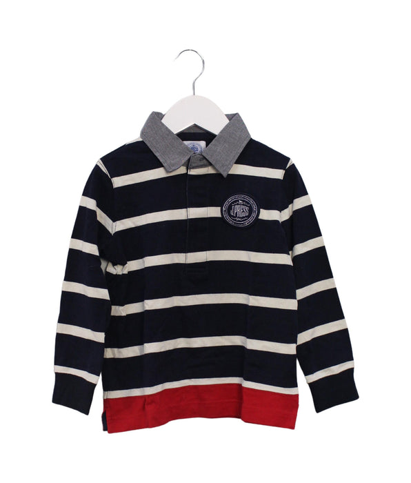 A Navy Short Sleeve Polos from J.Press in size 4T for boy. (Front View)