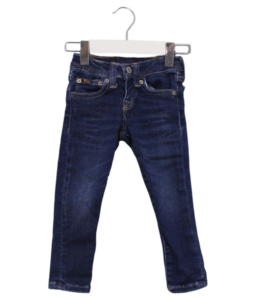 A Navy Jeans from Polo Ralph Lauren in size 2T for boy. (Front View)