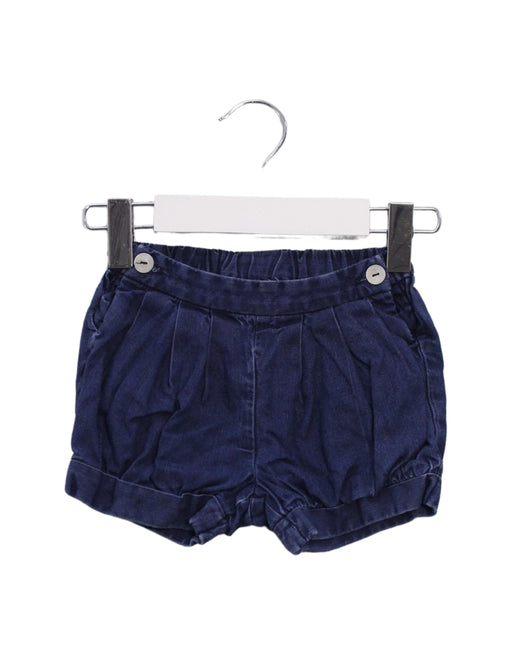 A Navy Shorts from Jacadi in size 6-12M for girl. (Front View)