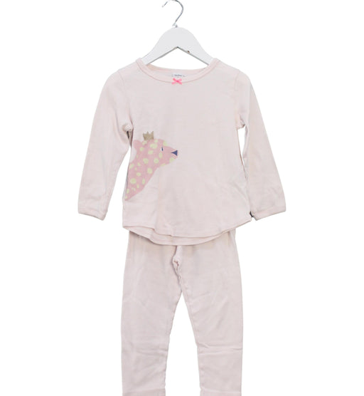 A Pink Pyjama Sets from Jacadi in size 3T for girl. (Front View)