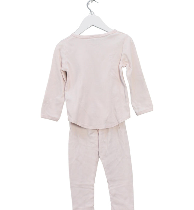 A Pink Pyjama Sets from Jacadi in size 3T for girl. (Back View)