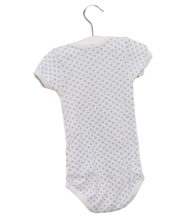 A Blue Short Sleeve Bodysuits from Petit Bateau in size 2T for girl. (Back View)