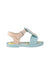 A Blue Sandals from Mini Melissa in size 12-18M for girl. (Back View)