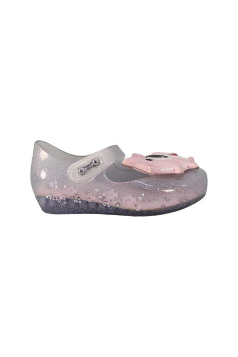 A Transparent Flats from Mini Melissa in size 12-18M for girl. (Back View)