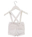 A White Overall Shorts from Nanos in size 12-18M for boy. (Back View)