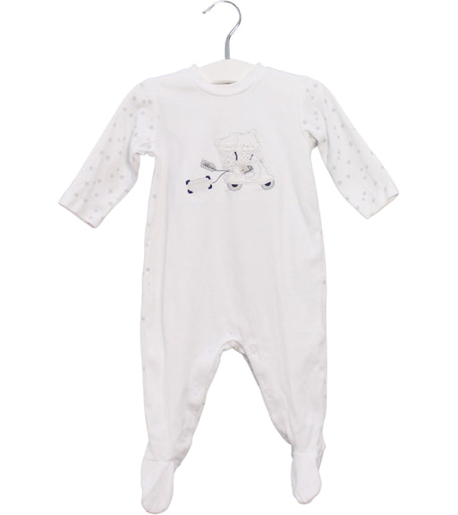 A White Onesies from Chicco in size 3-6M for girl. (Front View)