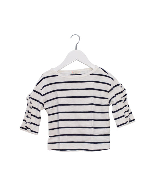 A White Long Sleeve Tops from Crewcuts in size 3T for girl. (Front View)