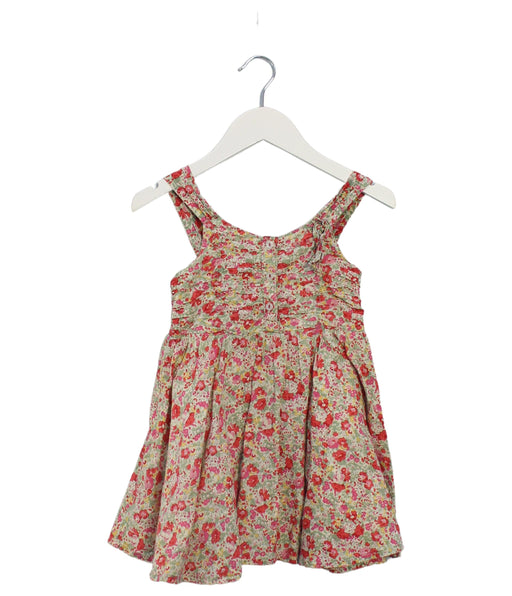 A Green Sleeveless Dresses from Bonpoint in size 3T for girl. (Front View)