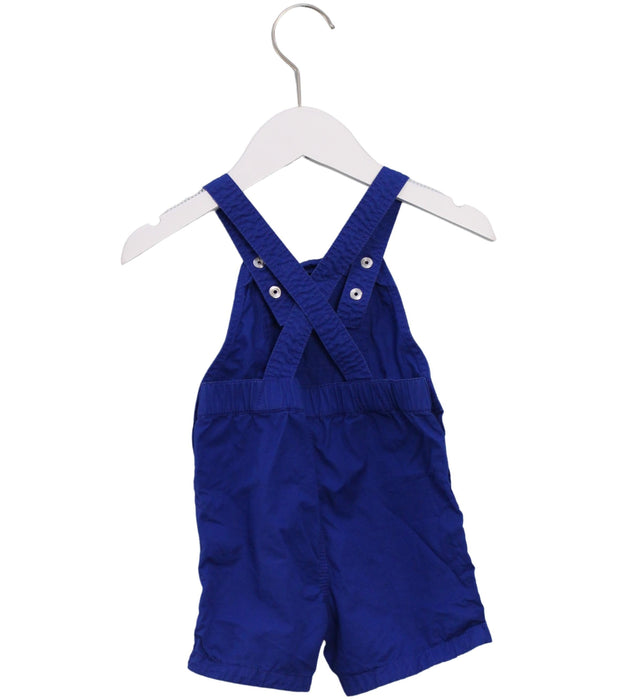 A Blue Overall Shorts from Petit Bateau in size 6-12M for boy. (Back View)