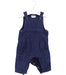 A Navy Long Overalls from Jacadi in size 3-6M for girl. (Front View)