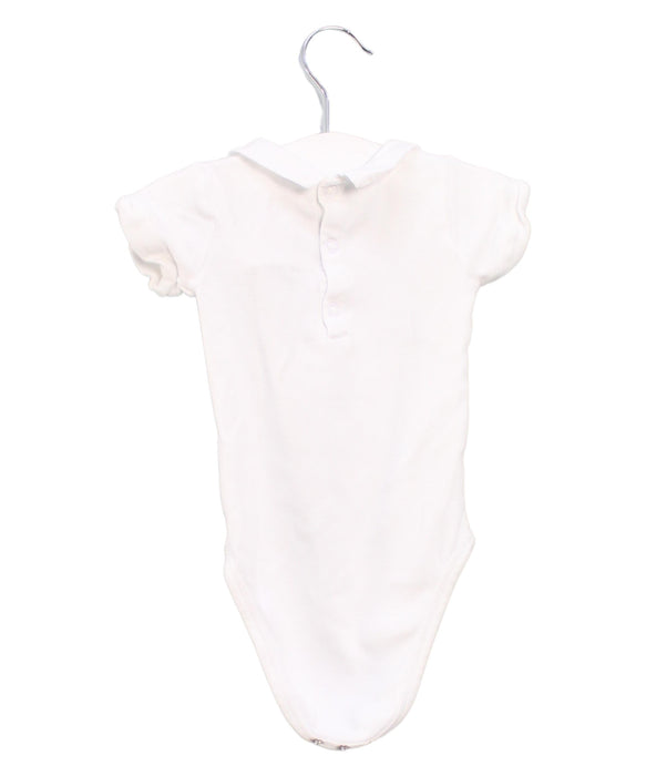 A White Short Sleeve Bodysuits from Jacadi in size 6-12M for boy. (Back View)