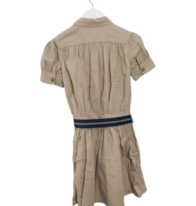 A Beige Short Sleeve Dresses from Polo Ralph Lauren in size 8Y for girl. (Back View)