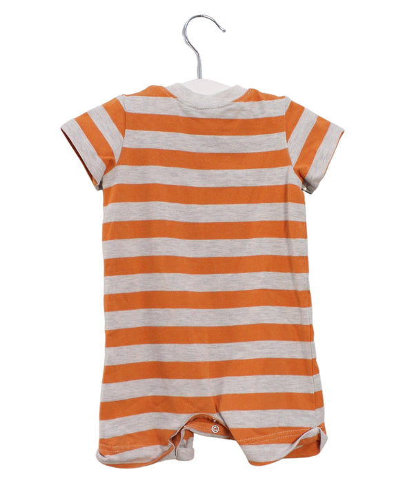 A Orange Short Sleeve Rompers from Minti in size 3-6M for boy. (Back View)