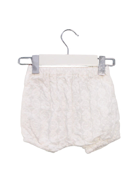 A White Bloomers from Bout'Chou in size 0-3M for girl. (Back View)