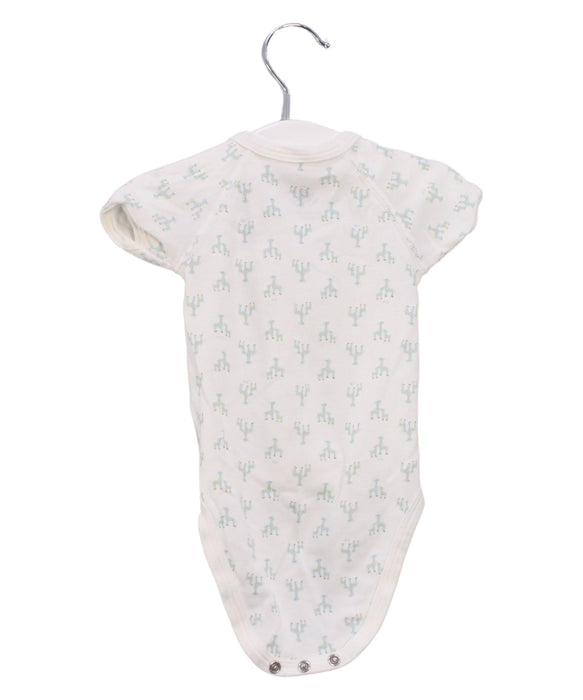 A White Short Sleeve Bodysuits from Petit Bateau in size 0-3M for boy. (Back View)