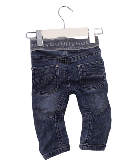 A Blue Jeans from bellybutton in size 3-6M for boy. (Back View)