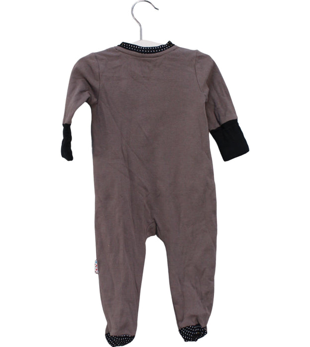 A Grey Onesies from TinyBitz in size 3-6M for boy. (Back View)