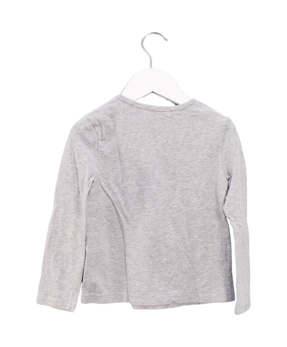 A Grey Long Sleeve Tops from Why and 1/2 in size 5T for girl. (Back View)