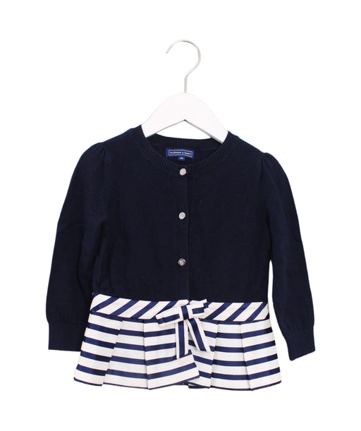 A Navy Long Sleeve Tops from Nicholas & Bears in size 6T for girl. (Front View)