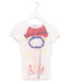 A White Short Sleeve T Shirts from I Pinco Pallino in size 6T for girl. (Front View)