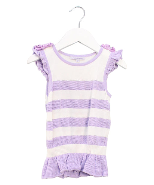 A Purple Sleeveless Tops from Nicholas & Bears in size 6T for girl. (Front View)