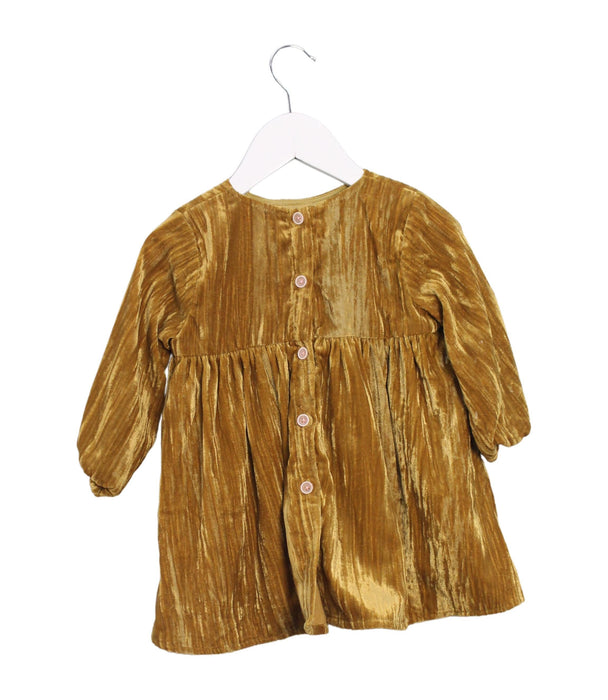A Brown Long Sleeve Dresses from Louise Misha in size 6-12M for girl. (Back View)