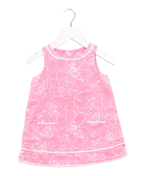 A Pink Sleeveless Dresses from Janie & Jack in size 12-18M for girl. (Front View)