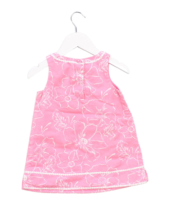 A Pink Sleeveless Dresses from Janie & Jack in size 12-18M for girl. (Back View)