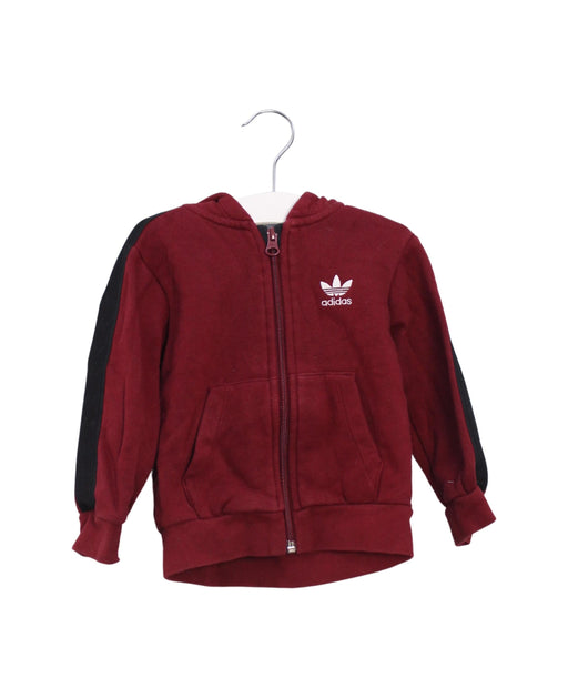 A Burgundy Lightweight Jackets from Adidas in size 6-12M for boy. (Front View)