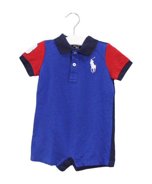 A Blue Rompers from Ralph Lauren in size 6-12M for boy. (Front View)
