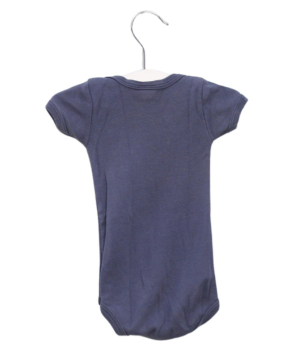 A Navy Short Sleeve Bodysuits from Petit Bateau in size 0-3M for boy. (Back View)