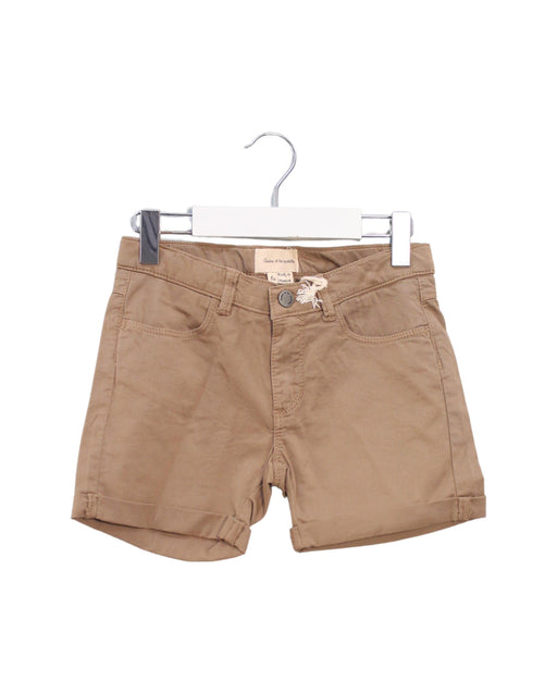A Brown Shorts from Arsène et les pipelettes in size 8Y for girl. (Front View)
