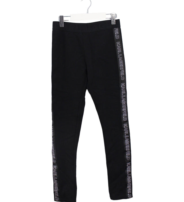 A Black Leggings from Karl Lagerfeld in size 10Y for girl. (Front View)