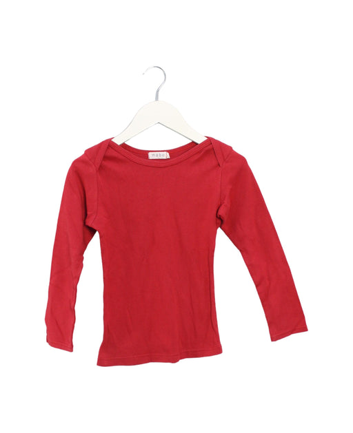 A Red Long Sleeve Tops from Mabo in size 4T for boy. (Front View)