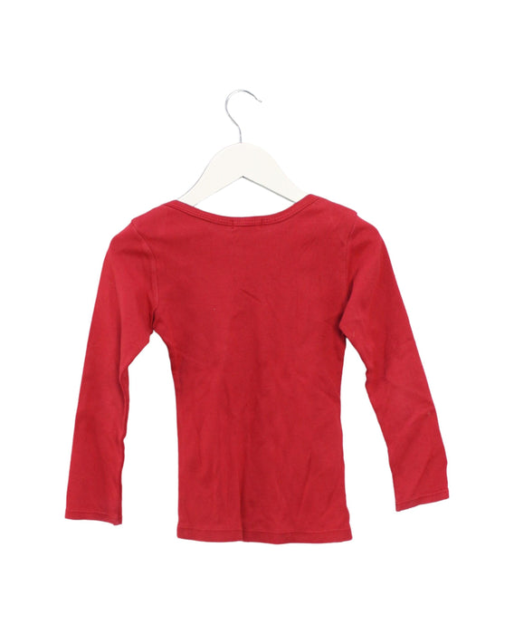 A Red Long Sleeve Tops from Mabo in size 4T for boy. (Back View)