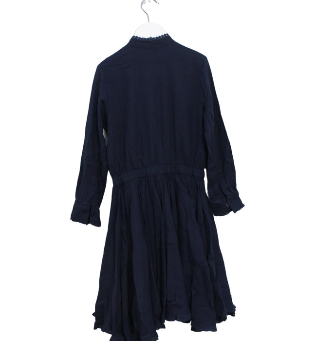 A Navy Long Sleeve Dresses from Zadig & Voltaire in size 8Y for girl. (Back View)