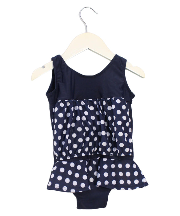 A Navy Swimsuits from Konfidence in size 12-18M for girl. (Back View)