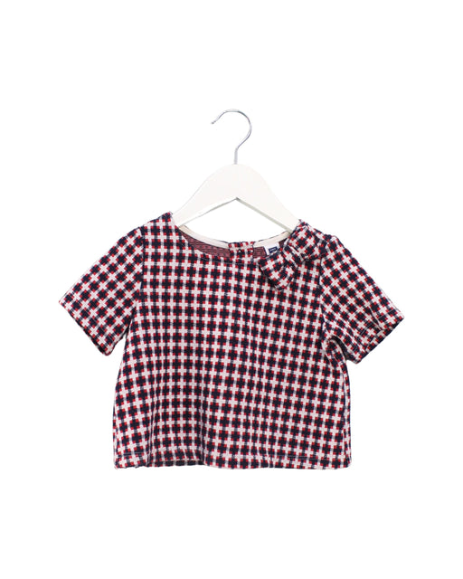 A Red Short Sleeve Tops from Janie & Jack in size 3T for girl. (Front View)