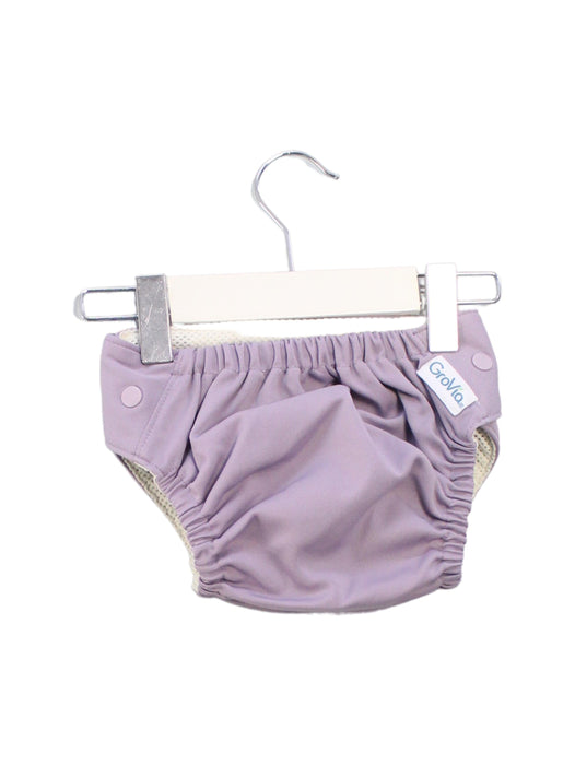 A Purple Swim Diapers from GroVia in size O/S for girl. (Back View)
