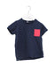 A Navy Short Sleeve T Shirts from Polarn O. Pyret in size 18-24M for girl. (Front View)