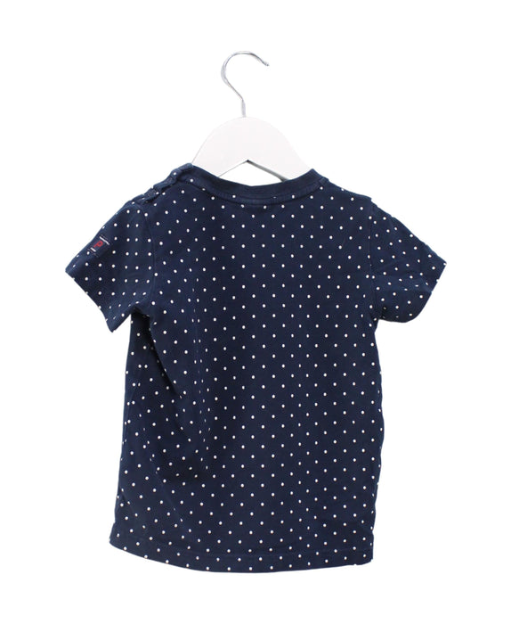 A Navy Short Sleeve T Shirts from Polarn O. Pyret in size 18-24M for girl. (Back View)