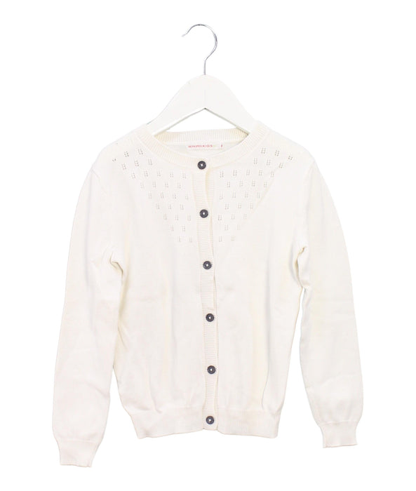 A Ivory Cardigans from Monoprix in size 6T for girl. (Front View)