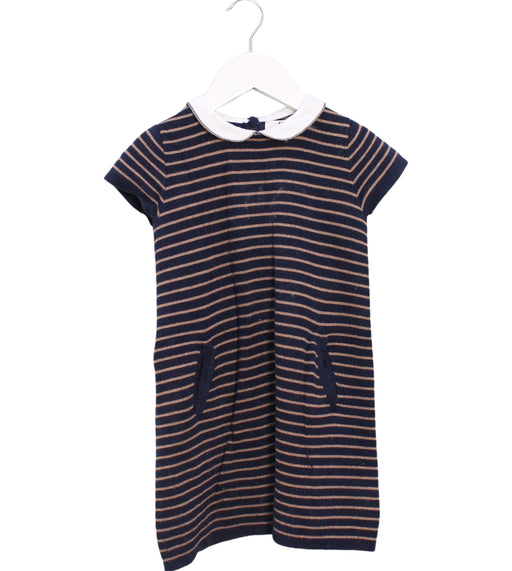 A Navy Sweater Dresses from Cyrillus in size 6T for girl. (Front View)