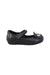 A Black Flats from Mini Melissa in size 18-24M for girl. (Back View)