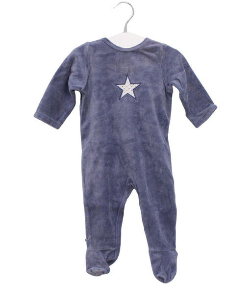 A Blue Onesies from Bout'Chou in size 0-3M for boy. (Front View)