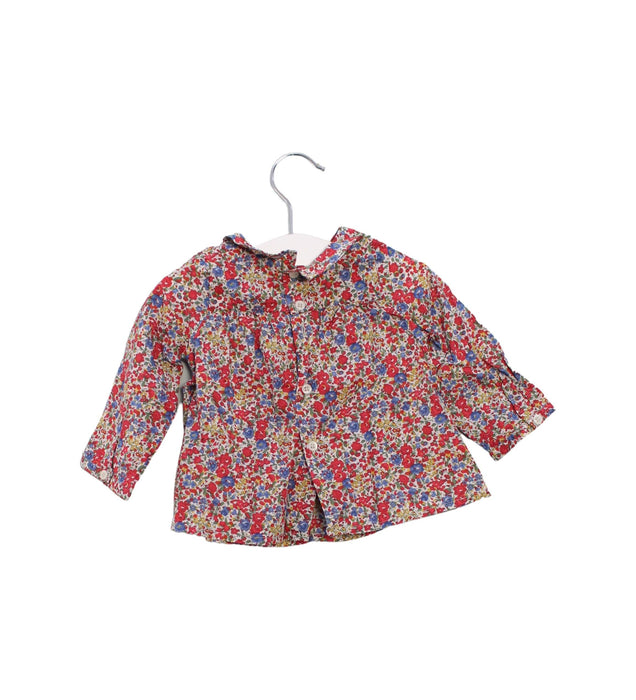 A Red Long Sleeve Tops from Bonpoint in size 3-6M for girl. (Back View)